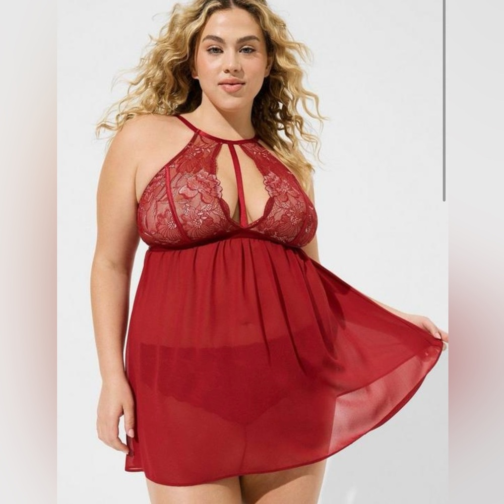 Torrid Lace High Neck Babydoll